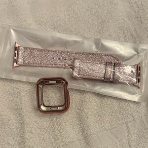 Glittery Pink Smartwatch Band and Case